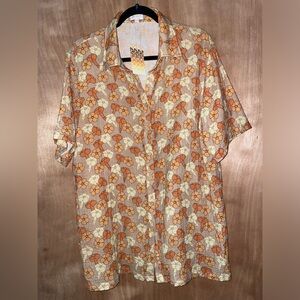 Lei Kinis Puakenikeni button down shirt xxl nwt